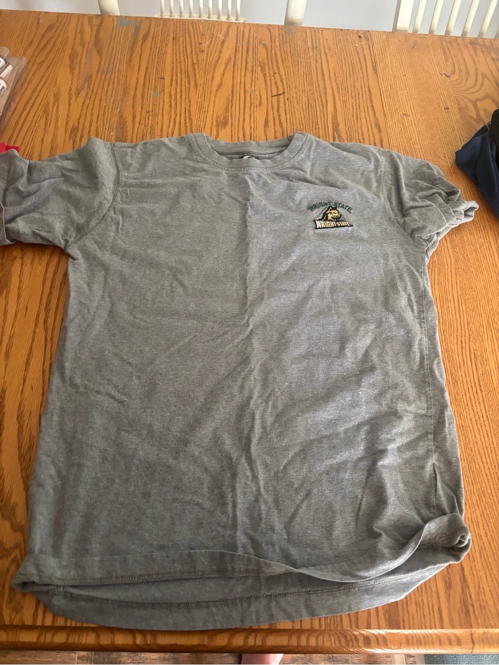 STARTER Gray Short-Sleeve Tee with Small Left Chest Patch